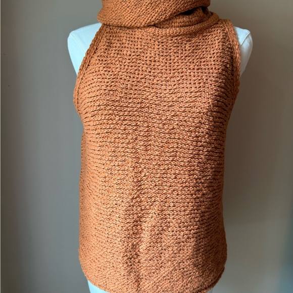 Pilcro Terracotta Cowl Neck Sweater Textured Knit - Picture 2 of 3